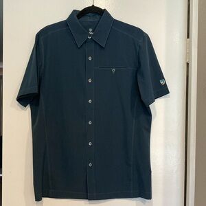 Mens Blue Kuhl Tufflex Button Down Shirt